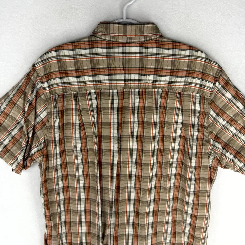 The North Face Mens Lyocell Nylon Short Sleeve Button Up Woven Top‎ Mens Size L